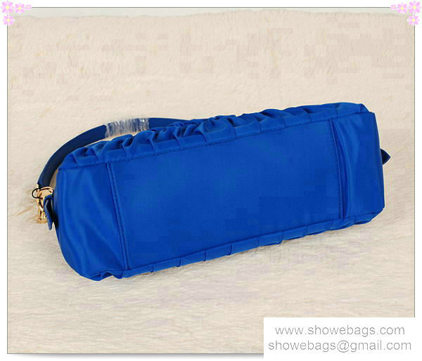 2014 Prada nylon tessuto shoulder bag BT1589 Light Blue - Click Image to Close